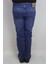 Fistan Store Erkek Koyu Mavi Yüksek Bel Rahat Kesim Boru Paça Jean Pantolon 4