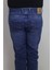 Fistan Store Erkek Koyu Mavi Yüksek Bel Rahat Kesim Boru Paça Jean Pantolon 5