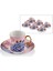 Floral Pink 2'li Coffee Cups Set Türk Kahve Fincan Expresso Çiçekli Pembe 1