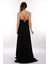 Dori İp Askılı V Yaka Simli Tül Kumaş Yırtmaçlı Maxi Boy Kadın Abiye 2246085 5