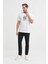 Bisiklet Yaka Beyaz Erkek T-Shirt 4172 1