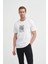 Bisiklet Yaka Beyaz Erkek T-Shirt 4172 2