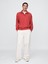 Erkek Kırmızı Heavyweight Oversized Yarım Fermuarlı Sweatshirt 5