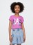 Kız Çocuk Mor Grafik T-Shirt 1