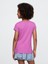 Kız Çocuk Mor Grafik T-Shirt 3