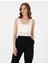 Kadın Ekru Comfort Fit Örme Bluz 50306235-VR019 3