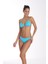 2025 Kreasyonu Düz Mavi Üçgen Bikini Takımı 1