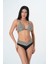 2025 Kreasyonu Siyah Beyaz Yatay Çizgili, Üçgen Bikini Takımı 1