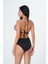 2025 Kreasyonu Siyah Beyaz Yatay Çizgili, Üçgen Bikini Takımı 2