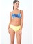 2025 Kreasyonu Lacivert, Leopar Desenli Drape Bikini Takımı 1