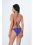 2025 Kreasyonu Mor, Çiçek Desenli, Üçgen Bikini Takımı 2