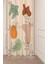 Yaprak Sade Soft Pastel Bohem Özel Tasarım Dijital Baskılı (Tek Kanat) Krem Bej Şık Modern Fon Perde 1