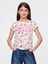 Kız Çocuk Kırık Beyaz Grafik T-Shirt 1