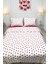 Beyaz-Kırmızı Kalp Desenli Çift Kişilik Nevresim Takımı 2