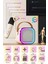 Çift Karaoke 2 Mikrofon Kablosuz Bluetooth Hoparlör 5 Ses Efektli Rgb Hd Stereo Ses Usb/Sd/Fm 3