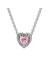 Gümüş Pembe Kalp Kolye 4