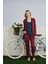 Kadın Milan Kumaş Baskılı Sabahlıklı Askılı Kırmızı Pijama Takımı - 7570 2