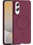 Galaxy S25 Edge Kılıf M-Safe Şarj Özellikli Nua Ruby Sert Kapak - Mürdüm 1