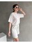 Kadın Modal Kumaş Oversize Kısa Kollu Kadın Eşofman Takımı, Şortlu, Bağcıklı Yumuşak Kumaş 3