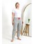Modaserdem Mdsrdm Kadın Pamuklu Büyük Beden Alt Pijama 27558 Gri 5
