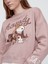 Kadın Açık Kahverengi Snoopy Fleece Sweatshirt 3