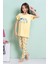 Elmkp Sarı Unicorn Desen Kız Çocuk Pijama Takımı 3-10 Yaş 4103 1