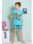 Elmkp Turkuaz Papağan Desen Erkek Çocuk Şortlu Pijama Takımı 3-10 Yaş 3201 1