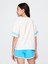 Kız Çocuk Beyaz Varsity Jersey T-Shirt 3