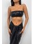 Payetli Straplez Crop Etek Takım 4