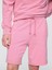 Erkek Pembe Heavyweight Fransız Havlu Kumaş Şort 3