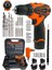 18 V Bakır Sargılı Dark Orange +24 Parça Çift Akülü Şarjlı El Tipi Vidalama Matkap Seti 1