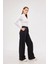 Iki Iplik Bol Paça Eşofman Pantalon - Siyah 5