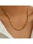Çelik Kolye Titanyum Melon Düz Model 3 mm Kalınlık 55 cm Uzunluk Altın Sarısı Gold 3
