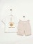 Erkek Bebek Şortlu Takım 6-18 Ay Camel 1