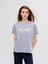Kadın Sıgn Baskılı Kısa Kollu Regular Lila T-shırt 2