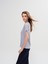 Kadın Sıgn Baskılı Kısa Kollu Regular Lila T-shırt 4