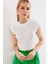 919 Halter Yaka Crop Bluz - Beyaz 4