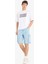 %100 Pamuk Loose Fit Bisiklet Yaka Baskılı Kısa Kollu Tişört F5705AX25SM 2