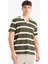 Regular Fit Polo Yaka Kısa Kollu Triko Görünümlü Tişört E3965AX25SM 4