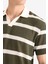 Regular Fit Polo Yaka Kısa Kollu Triko Görünümlü Tişört E3965AX25SM 5