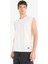 %100 Pamuk Boxy Fit Bisiklet Yaka Basic Düz Atlet C7205AX25SM 4