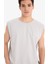 %100 Pamuk Boxy Fit Bisiklet Yaka Basic Düz Atlet C7205AX25SM 1