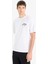 %100 Pamuk Boxy Fit Bisiklet Yaka Sırt Baskılı Kısa Kollu Tişört F4752AX25HS 5