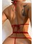 Şık Kırmızı Dantelli Babydoll Gecelik BRF1302 2