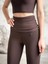 Kahverengi Beli Drapeli Spor Tayt 2