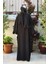 Yarasakol Işleme Detaylı Abaya 70012 Siyah 2