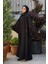 Yarasakol Işleme Detaylı Abaya 70012 Siyah 3