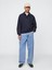 Erkek Lacivert Heavyweight Oversized Yarım Fermuarlı Sweatshirt 5