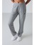 Gri Melanj Kadın Gizli Fermuar Cepli Slim Fit Klasik Paça Eşofman Alt-94148 2