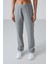 Gri Melanj Kadın Gizli Fermuar Cepli Slim Fit Klasik Paça Eşofman Alt-94148 4